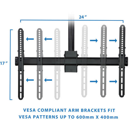 Mount-It MI-509B Soporte de Techo para TV 32 a 70" 110 lb Capacidad 360° Giro
