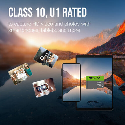 PNY 128GB Elite microSDXC UHS-I Clase 10 85MB/s con Adaptador SD