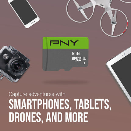 PNY 128GB Elite microSDXC UHS-I Clase 10 85MB/s con Adaptador SD