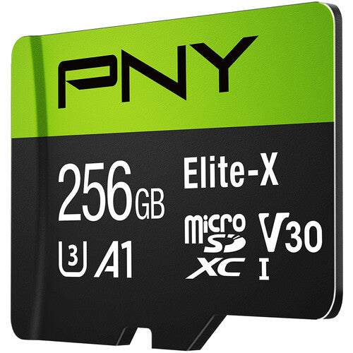 PNY 256GB Elite-X microSDXC UHS-I Tarjeta de Memoria 100MB/s V30