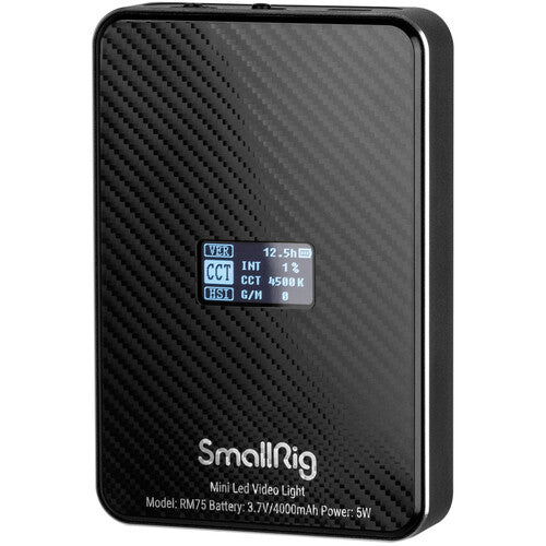 SmallRig RM75 Mini Luz LED para Video con Batería 4000mAh y Temperatura Variable 2500-8500K