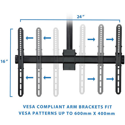 Mount-It! MI-509L Soporte de Techo para Pantallas de 32 a 70" 110 lb Capacidad VESA 200x200 a 600x400mm