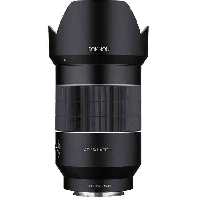 Rokinon 35mm f1.4 AF II Lente para cámaras Sony E-Mount con autoenfoque y diafragma 9 hojas