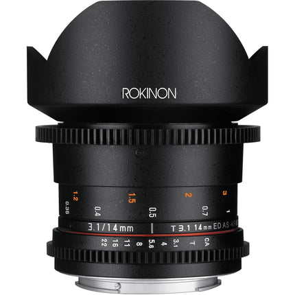 Rokinon 14mm T3.1 Objetivo Cine Ultra Gran Angular Full Frame para Canon EF