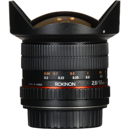 Rokinon 12mm f/2.8 Objetivo Fisheye para Canon EF Montura 180º y Parasol