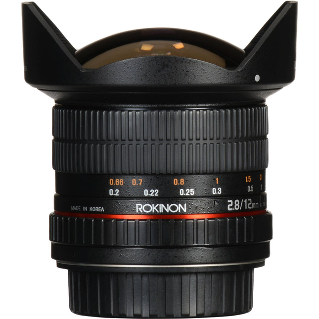Rokinon 12mm f/2.8 Objetivo Fisheye para Canon EF Montura 180º y Parasol
