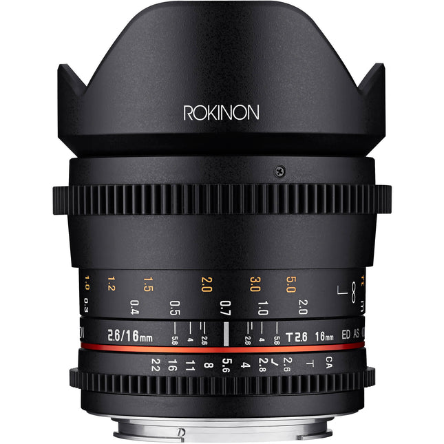 Rokinon 16mm T2.6 Objetivo Cine Gran Angular Full Frame Canon EF