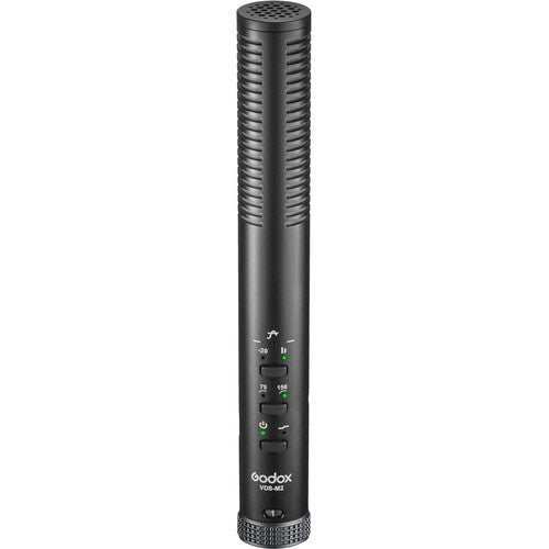 Godox VDS-M2 Micrófono Supercardioide para Cámara con Batería de 25h y Filtro Alto