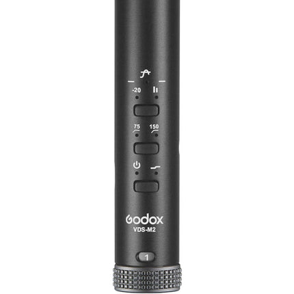 Godox VDS-M2 Micrófono Supercardioide para Cámara con Batería de 25h y Filtro Alto