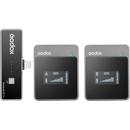 Godox MoveLink LT2 Sistema Micrófono Inalámbrico Digital 2 Personas 164 ft Batería 6h