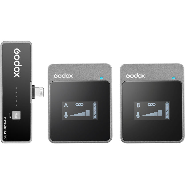 Godox MoveLink LT2 Sistema Micrófono Inalámbrico Digital 2 Personas 164 ft Batería 6h