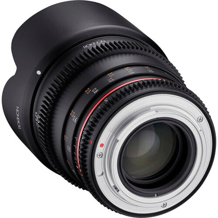 Rokinon 50mm T1.5 DSX Lente de Cine Full-Frame con Montura EF y Parasol Petaloide