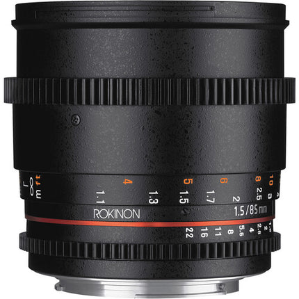 Rokinon 85mm T1.5 Lente Cine para Canon EF Montura Full Frame 72mm