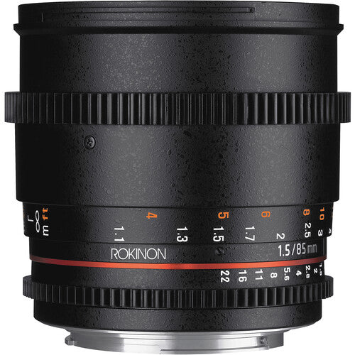 Rokinon 85mm T1.5 Lente Cine para Canon EF Montura Full Frame 72mm