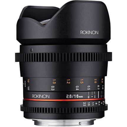 Rokinon 16mm T2.6 Objetivo Cine Gran Angular Full Frame Canon EF
