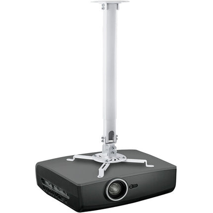 Mount-It! Soporte de techo universal para proyector blanco altura ajustable 21 a 34.5 pulgadas capacidad 29.7 lb