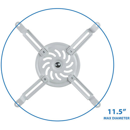 Mount-It! Soporte de techo universal para proyector blanco altura ajustable 21 a 34.5 pulgadas capacidad 29.7 lb