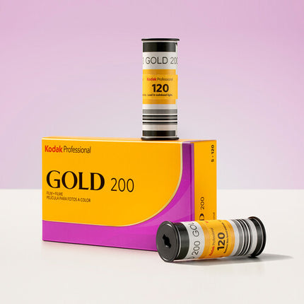 Kodak Professional Gold 200 Película Color Negativa 120 ISO 200 5-Pack