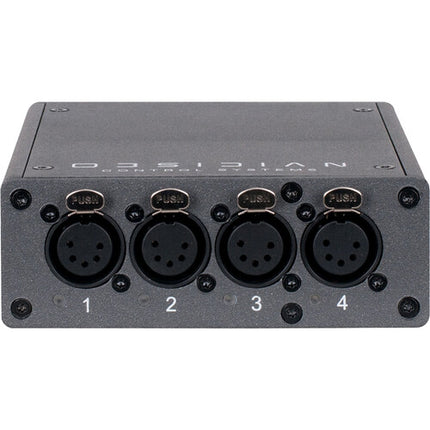 Obsidian Netron EP4 Gateway Ethernet a DMX 4 Puertos 5 Pines PoE USB
