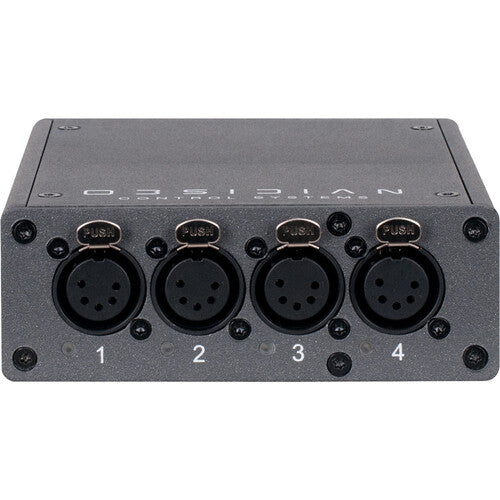 Obsidian Netron EP4 Gateway Ethernet a DMX 4 Puertos 5 Pines PoE USB