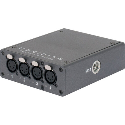 Obsidian Netron EP4 Gateway Ethernet a DMX 4 Puertos 5 Pines PoE USB