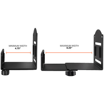 Mount-It! Soporte de pared para computadora capacidad 22 lb ancho ajustable 8.25 pulgadas con correas