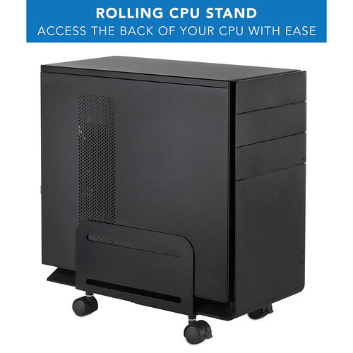 Mount-It! Soporte Metálico para CPU con Ruedas Giratorias Capacidad 22 lb ajuste 8.5"