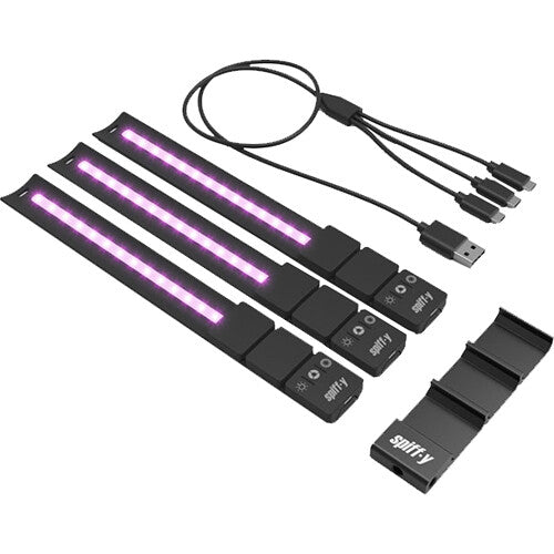 Spiffy by Spekular KYU-6 Kit Luz LED RGB con 3 Wraps 5 Niveles Brillo