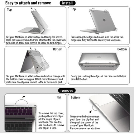 iBenzer Neon Party Funda Rigida Transparente para MacBook Pro 16" M1