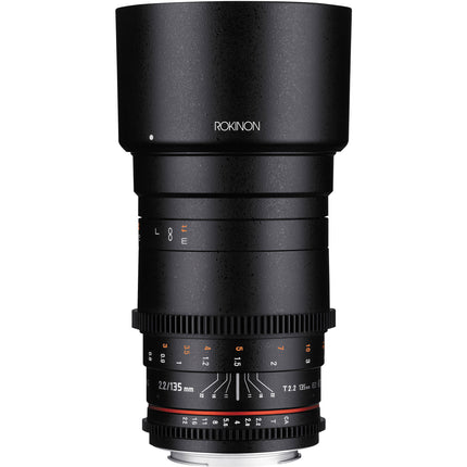Rokinon 135mm T2.2 Cine DS Objetivo para Canon EF Montura con Foco Manual y Apertura De-Clicked