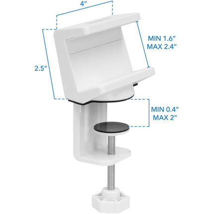 Mount-It! Soporte de Escritorio Blanco con 3 Enchufes y 3 USB 0.4 a 2 Pulgadas