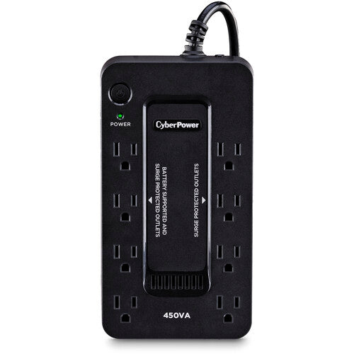 CyberPower 8 Tomas UPS 450VA 260W 890 Julios Protección Antisobretensión