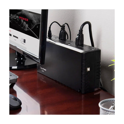 CyberPower SL750U Suministrador de energía UPS 750VA 375W con puertos USB y protección contra sobretensiones