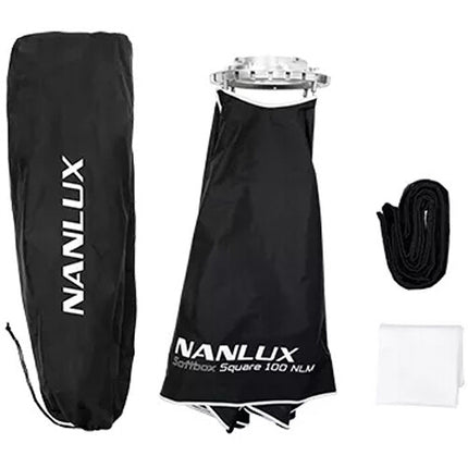Nanlux Square Softbox 39.4x39.4 pulgadas Interior Plateado con Rejilla Eggcrate