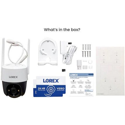Lorex Fusion F461AQD-E Cámara de seguridad Wi-Fi exterior 4MP 2560x1440p con visión nocturna y kit de montaje