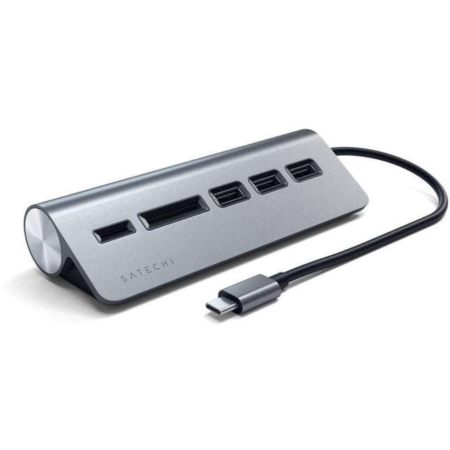 Satechi USB Type-C Combo Hub espacio gris múltiple USB 3.2 y ranuras SD microSD