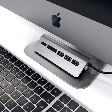 Satechi USB Type-C Combo Hub espacio gris múltiple USB 3.2 y ranuras SD microSD