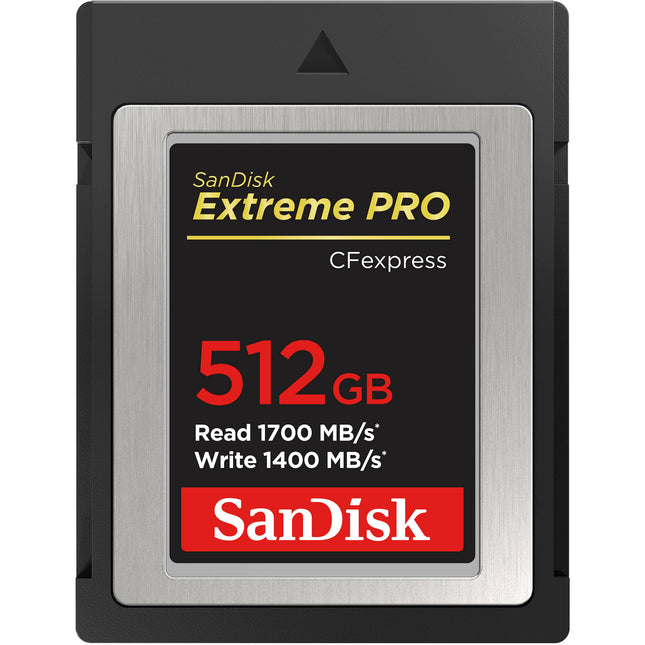 SanDisk 512GB Extreme PRO CFexpress Tipo B Tarjeta de Memoria 1700 MBs Lectura 1400 MBs Escritura