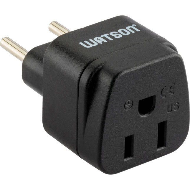 Watson Adaptador de Corriente USA 3 Clavijas a Europa 2 Clavijas estándar europeo