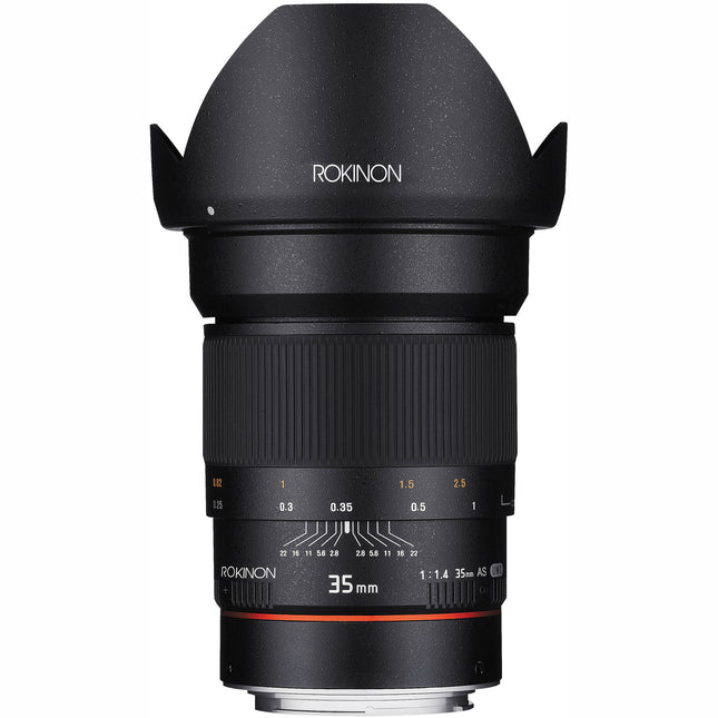 Rokinon 35mm f1.4 AS UMC lente para Canon EF montura AE chip apertura f1.4 y enfoque manual
