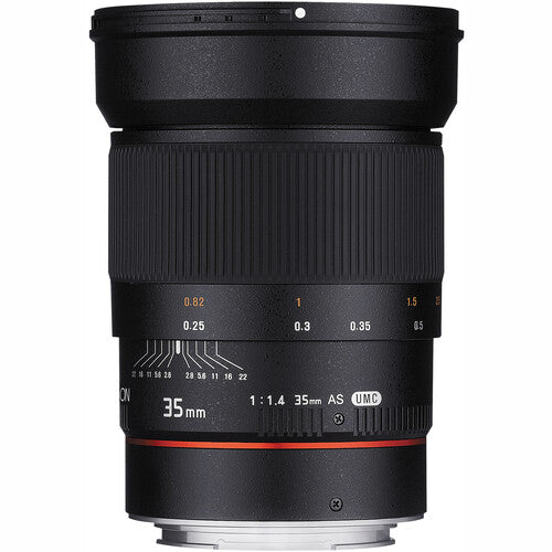 Rokinon 35mm f1.4 AS UMC lente para Canon EF montura AE chip apertura f1.4 y enfoque manual