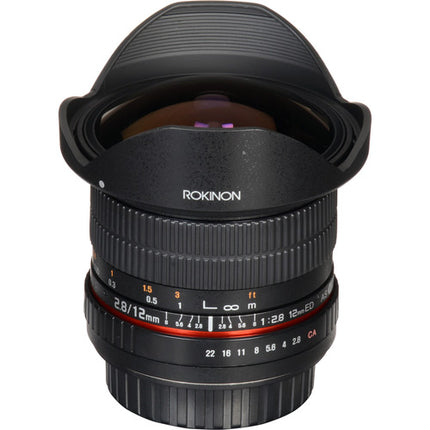 Rokinon 12mm f/2.8 Objetivo Fisheye para Canon EF Montura 180º y Parasol