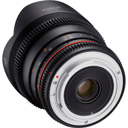Rokinon 14mm T3.1 Lente Cine Ultra Gran Angular EF Montura Resistente al Clima