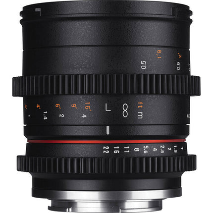 Rokinon 50mm T1.3 Objetivo Cine Compacto para Fujifilm X con AOV 31.7° y Montura APS-C