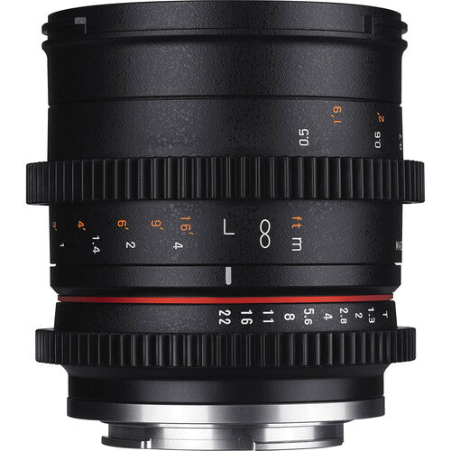Rokinon 50mm T1.3 Objetivo Cine Compacto para Fujifilm X con AOV 31.7° y Montura APS-C