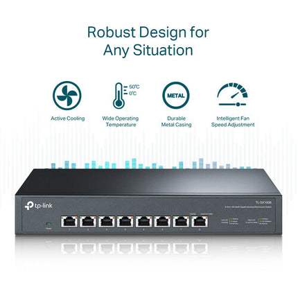 TP-Link TL-SX1008 Switch de Red 8 Puertos 10G 160 Gb/s 119 Mpps Rackmount