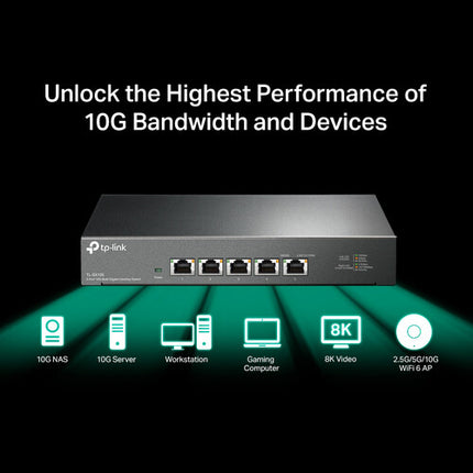 TP-Link TL-SX105 Switch de Red 5 Puertos 10G Capacidad 100 Gb/s