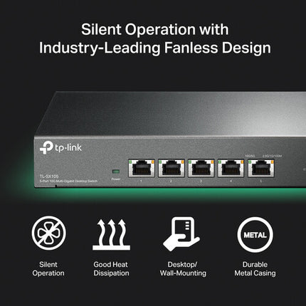 TP-Link TL-SX105 Switch de Red 5 Puertos 10G Capacidad 100 Gb/s
