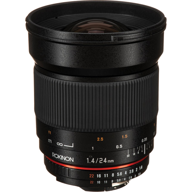 Rokinon 24mm f1.4 ED AS UMC Objetivo gran angular para Nikon con enfoque manual y distancia mínima 25cm