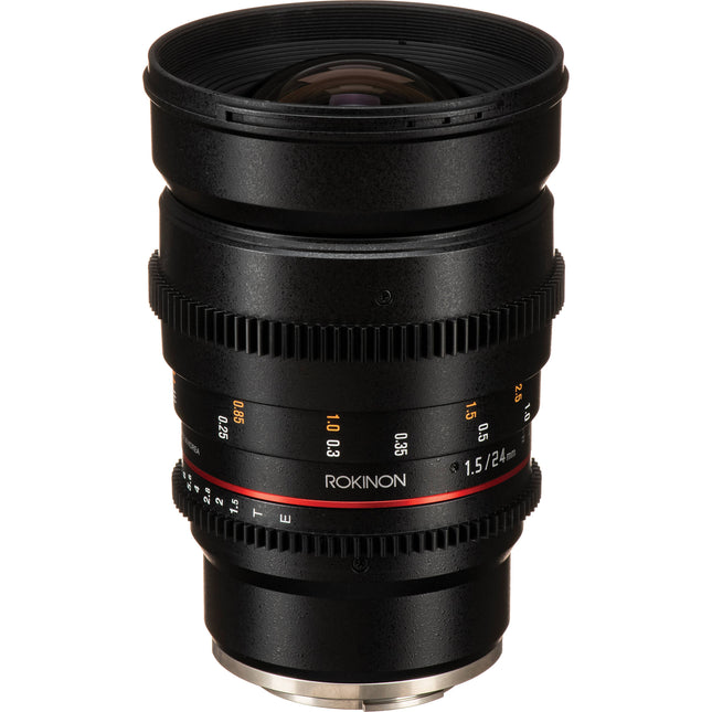 Rokinon 24mm T1.5 Lente Cine DS para Sony E-Mount FOV 84° y Filtro 77mm